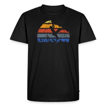 Climbing - Men's Premium Organic T-Shirt - black - Front - Nico (187cm)