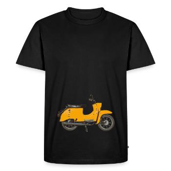 Hirondelle graphique sahara brun - T-shirt Premium bio Homme - noir - Devant - Nico (187cm)