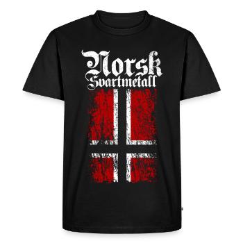 (Trve) Black Metal norvégien - Norsk Svartmetall - T-shirt Premium bio Homme - noir - Devant - Nico (187cm)