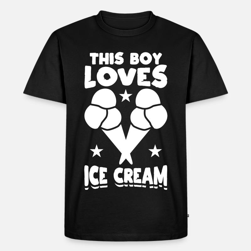 Kleiner Eiscreme Liebhaber - Männer Premium Bio T-Shirt - Schwarz