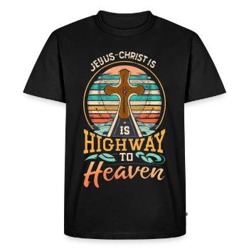 Route vers Heaven Cross - T-shirt Premium bio Homme - noir - Devant - Nico (187cm)