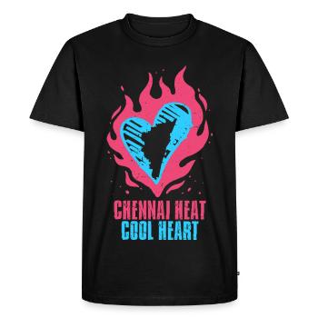 Tamoul Tamilisch Sri Lanka Chennai Chaleur Cool Coeur - T-shirt Premium bio Homme - noir - Devant - Nico (187cm)