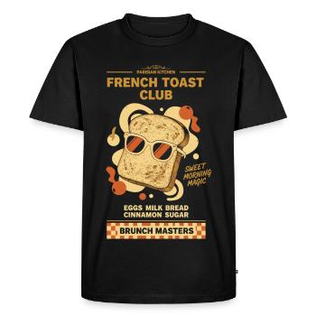 Club de pain perdu du petit-déjeuner Douce magie matinale - T-shirt Premium bio Homme - noir - Devant - Nico (187cm)