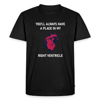 Biologe Geschenk Biologie Nerd Bio Lehrer Herz - Männer Premium Bio T-Shirt - Schwarz - Vorne - Nico (187cm)
