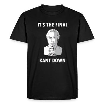 Philosophy Immanuel Kant Down Philosopher Witzig - Men's Premium Organic T-Shirt - black - Front - Nico (187cm)