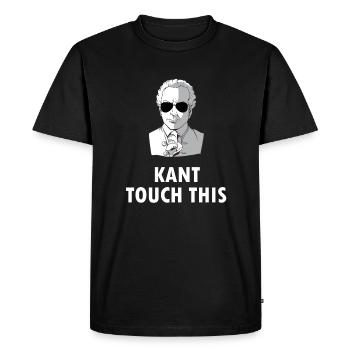 Kant Touch This Philosophy Funny saying Witzig - Men's Premium Organic T-Shirt - black - Front - Nico (187cm)