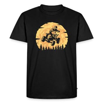 Pilote de VTT Quad Driver Design Quad - T-shirt Premium bio Homme - noir - Devant - Nico (187cm)