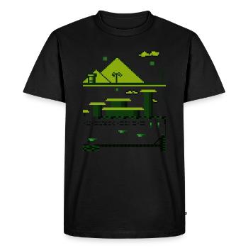 Nerds du jeu Retro Pixel - T-shirt Premium bio Homme - noir - Devant - Nico (187cm)