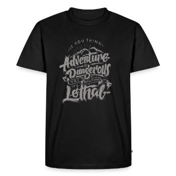 Aventure Aventure Dangerous Bstyled Freizeitmod - T-shirt Premium bio Homme - noir - Devant - Nico (187cm)