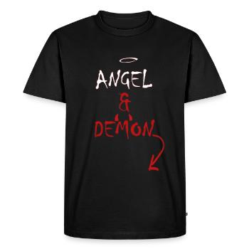 Angel and Demon - T-shirt Premium bio Homme - noir - Devant - Nico (187cm)