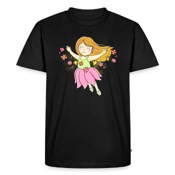 Flowerbender - Men's Premium Organic T-Shirt - black - Front - Nico (187cm)