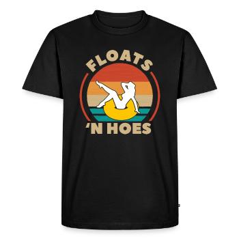 Floats N’Hoes River Float Festival Tubing à l’eau - T-shirt Premium bio Homme - noir - Devant - Nico (187cm)