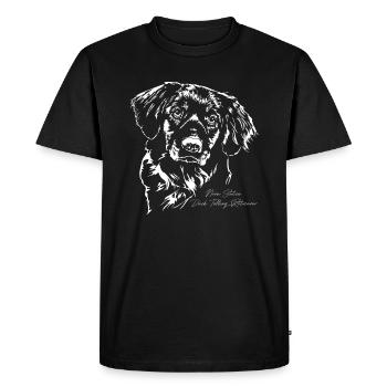 Portrait de récupération de canard de Nouvelle-Écosse - T-shirt Premium bio Homme - noir - Devant - Nico (187cm)