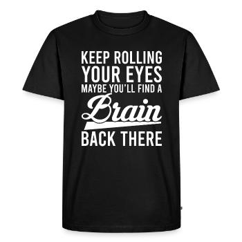 best-sellers graphiques de citation de cerveau - T-shirt Premium bio Homme - noir - Devant - Nico (187cm)