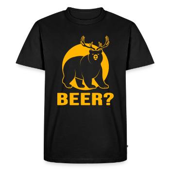 Beer Beer Garden Toast "natural beer" - Men's Premium Organic T-Shirt - black - Front - Nico (187cm)