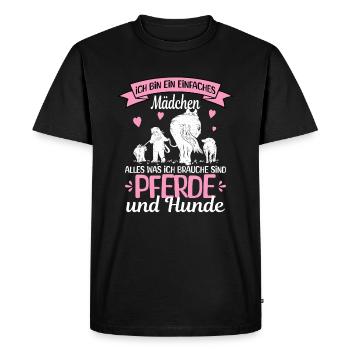 Filles simples chevaux - T-shirt Premium bio Homme - noir - Devant - Nico (187cm)