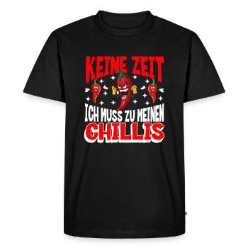 Drôle de jardinier de chili disant design pour chaud - T-shirt Premium bio Homme - noir - Devant - Nico (187cm)