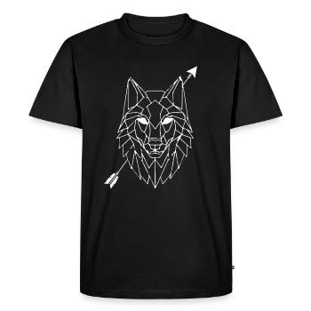 Wolf - Men's Premium Organic T-Shirt - black - Front - Nico (187cm)