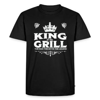 Grilling King Of The Grill - Men's Premium Organic T-Shirt - black - Front - Nico (187cm)