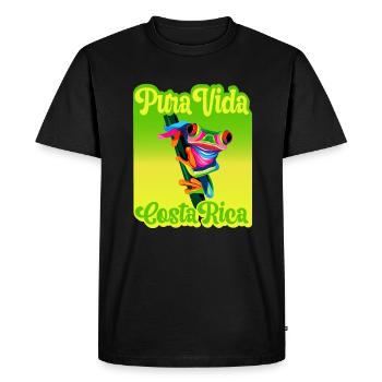 Pura Vida Costa Rica - T-shirt Premium bio Homme - noir - Devant - Nico (187cm)
