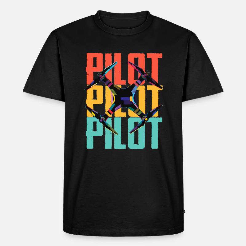 Drone - Pilote de drone - T-shirt Premium bio Homme - noir