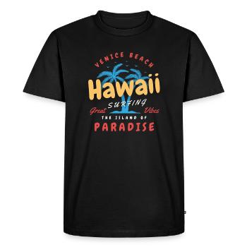 Venice Beach Hawaii - Great Vibes - Men's Premium Organic T-Shirt - black - Front - Nico (187cm)