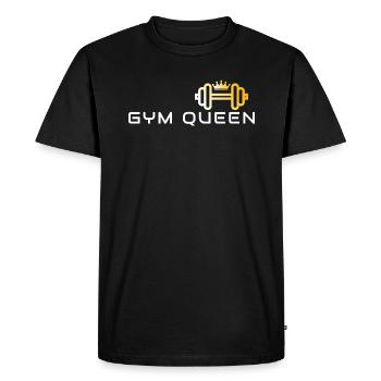 GYM QUEEN - Gym Motivation and Fitness Designs - Men's Premium Organic T-Shirt - black - Front - Nico (187cm)