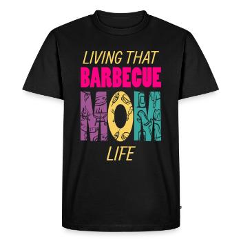 Vivre ce barbecue Mom Life Grilling BBQ Fan - T-shirt Premium bio Homme - noir - Devant - Nico (187cm)