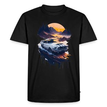 Voiture de sport classique - T-shirt Premium bio Homme - noir - Devant - Nico (187cm)