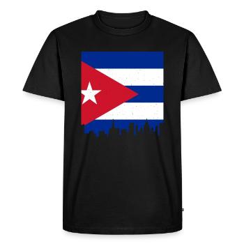 Vacances Cuba Voyage dans les Caraïbes La Havane - T-shirt Premium bio Homme - noir - Devant - Nico (187cm)