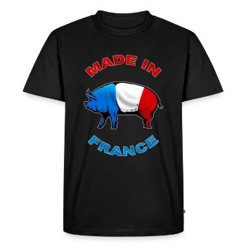 charcutier cochonnailles - T-shirt Premium bio Homme - noir - Devant - Nico (187cm)