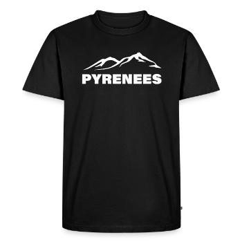PYRÉNÉES - T-shirt Premium bio Homme - noir - Devant - Nico (187cm)