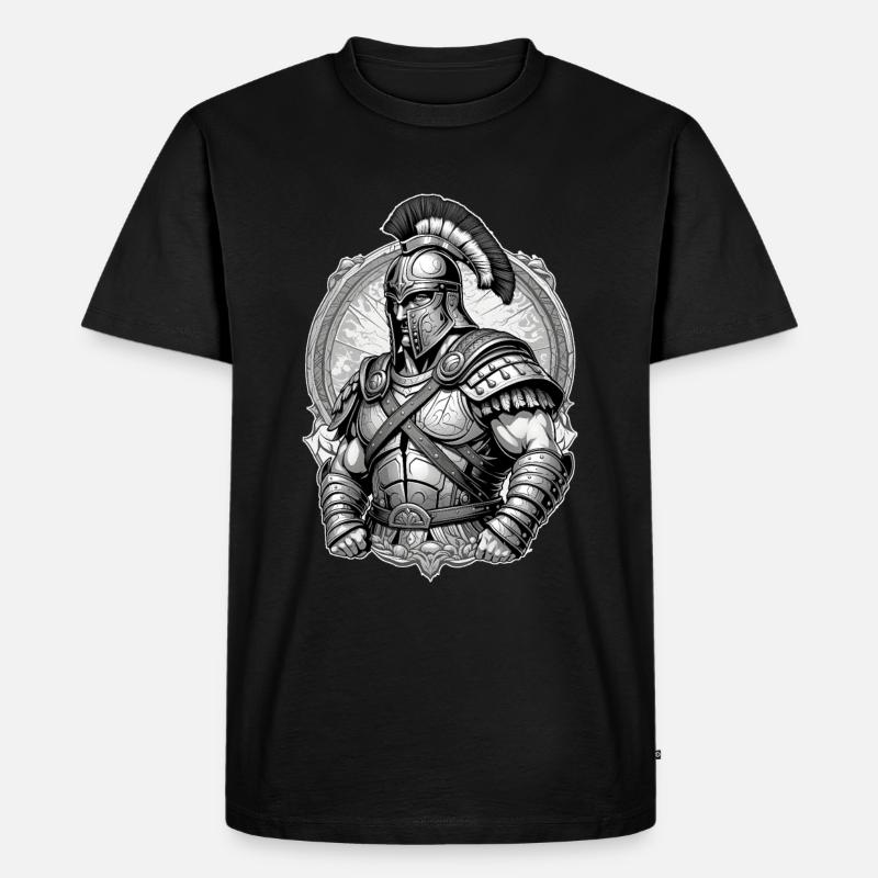 Gladiator Grafik - Männer Premium Bio T-Shirt - Schwarz
