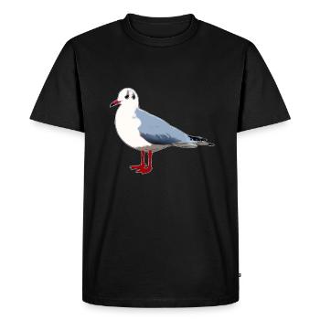 mouette - T-shirt Premium bio Homme - noir - Devant - Nico (187cm)