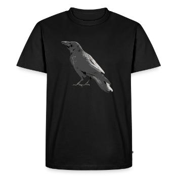 corbeau - T-shirt Premium bio Homme - noir - Devant - Nico (187cm)