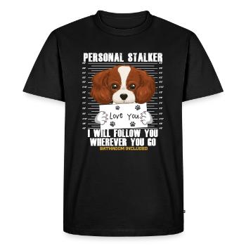 Funny Cavalier King Charles Spaniel Gift - Men's Premium Organic T-Shirt - black - Front - Nico (187cm)
