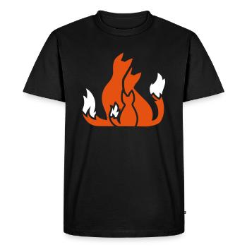 Famille renard famille renard famille renard - T-shirt Premium bio Homme - noir - Devant - Nico (187cm)