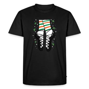 Cartoon Ghillies Irish Dance Gift - Men's Premium Organic T-Shirt - black - Front - Nico (187cm)