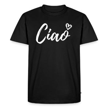 Ciao - T-shirt Premium bio Homme - noir - Devant - Nico (187cm)