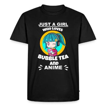 Bubble Tea Bubble Tea Girl Gift - Men's Premium Organic T-Shirt - black - Front - Nico (187cm)