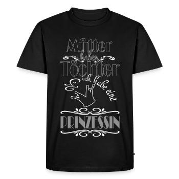 Mothers Daughters Princesses Crown - Men's Premium Organic T-Shirt - black - Front - Nico (187cm)
