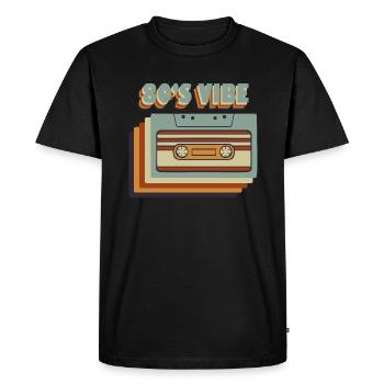 80s Vibe 80s 1980s Party 80s - Men's Premium Organic T-Shirt - black - Front - Nico (187cm)