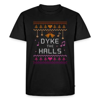 Deck the halls Lesbian Ugly Noël Sweater - T-shirt Premium bio Homme - noir - Devant - Nico (187cm)