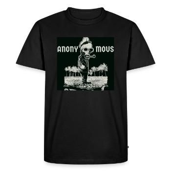 t shirt anonymous - T-shirt Premium bio Homme - noir - Devant - Nico (187cm)