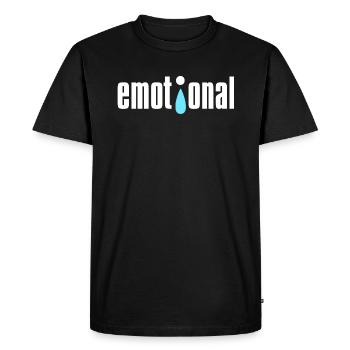 Émotionnel - T-shirt Premium bio Homme - noir - Devant - Nico (187cm)