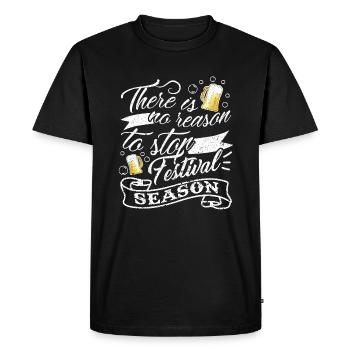 Saison Festival - Fan de Festival Tshirt Enthousiasme - T-shirt Premium bio Homme - noir - Devant - Nico (187cm)