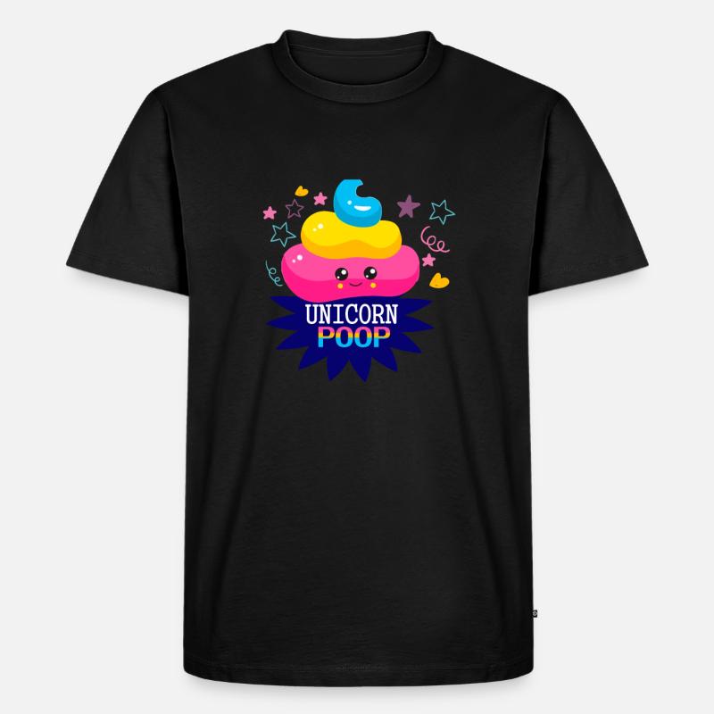 Einhorn - Männer Premium Bio T-Shirt - Schwarz
