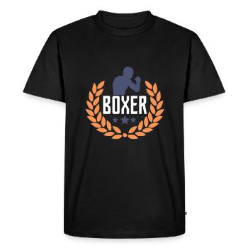 Gants de boxe boxe boxe combat cadeau de combat - T-shirt Premium bio Homme - noir - Devant - Nico (187cm)