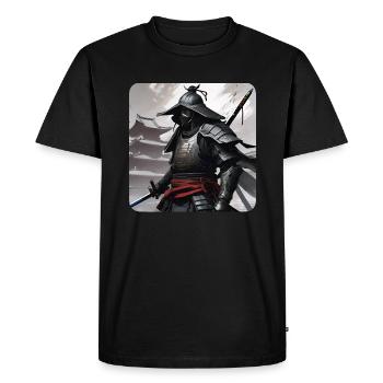 Fier Guerrier Samouraï Japon Asie Kendo Ninja - T-shirt Premium bio Homme - noir - Devant - Nico (187cm)