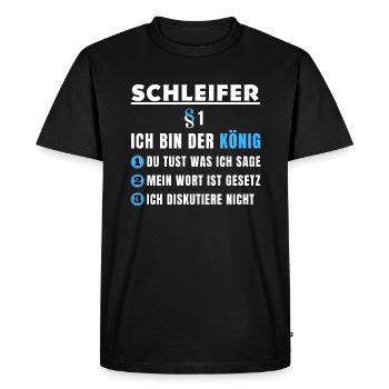 Grinder cadeau - je suis le roi - T-shirt Premium bio Homme - noir - Devant - Nico (187cm)